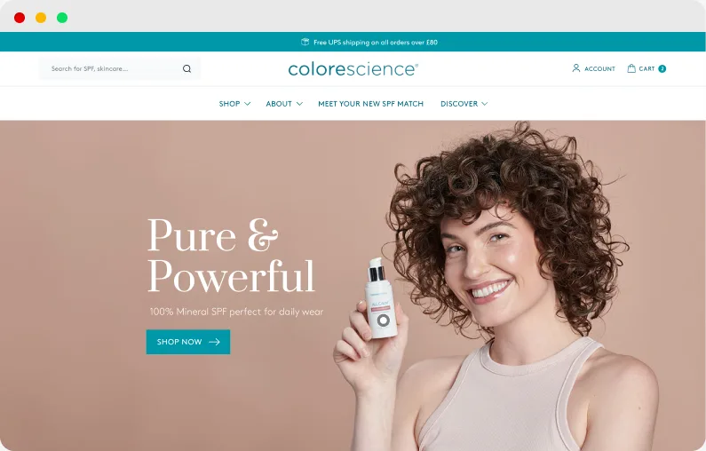 The Colorescience UK website